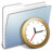 Graphite Stripped Folder Clock Icon
